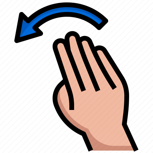 Flick, left, arrow, touch, screen, hand, fingers icon - Download on Iconfinder