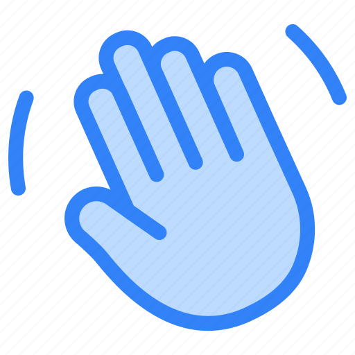 Gesture, finger, hand gesture, hand wave, waving, bye, wave icon - Download on Iconfinder