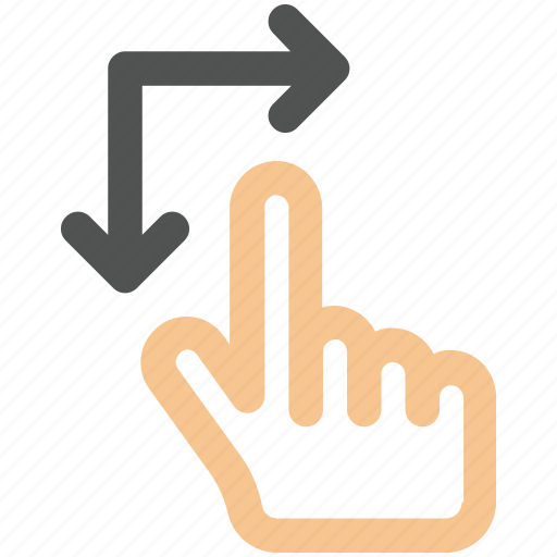 Arrow, arrows, creative, down, finger, fingers, gesture icon - Download on Iconfinder