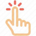 click, finger, gestures, hand, tap icon