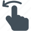 arrow, finger, gesture, hand, rotate icon icon 