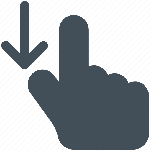 Arrow, down, drag, finger, gesture, hand icon icon icon - Download on Iconfinder