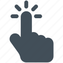 click, finger, gestures, hand, tap icon icon