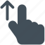 arrow, drag, finger, gesture, hand, up icon icon 