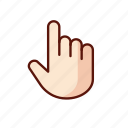 finger, gesture, hand, scroll, swipe 