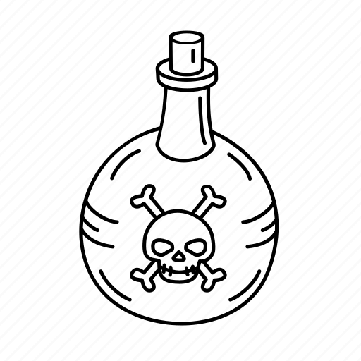 Poison, bottle, ghost, halloween, scary, haunted, horror icon - Download on Iconfinder