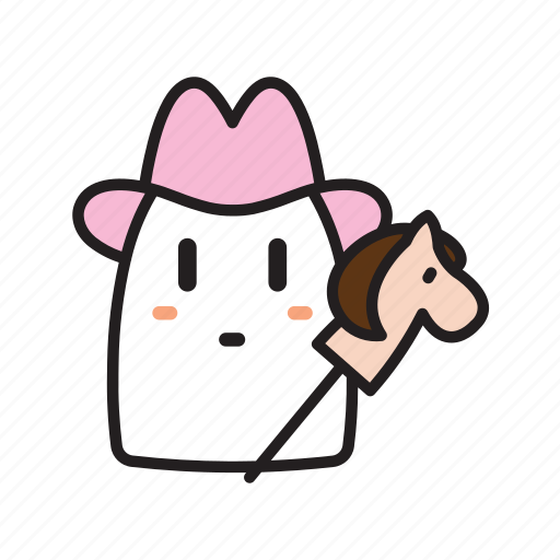 Halloween, ghost, costume, cute, cowboy, cowgirl icon - Download on Iconfinder