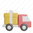 truck, gift, front, birthday, transportation, love, package 