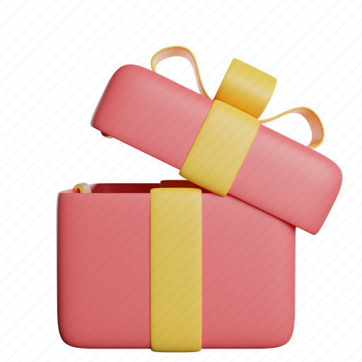 Unboxing, gift, front, birthday, box, transport, present 3D illustration - Download on Iconfinder