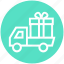 birthday gift, celebration, christmas, gift, gift delivery, present, truck 