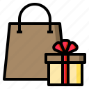 bag, box, gift, bow, shop