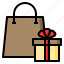 bag, box, gift, bow, shop 
