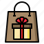 bag, box, gift, bow, shopping 