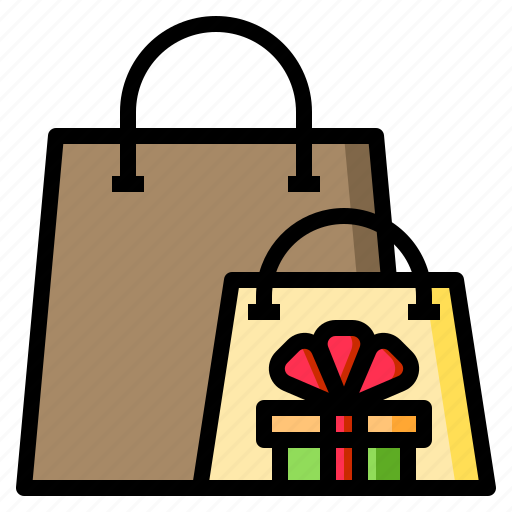 Bags, gift, box, bow, present icon - Download on Iconfinder