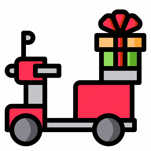 Bike, delivery, card, gift, box icon - Download on Iconfinder