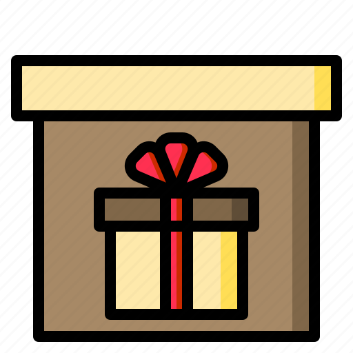 Box, gift, bow, donation, ribbon icon - Download on Iconfinder