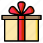 gift, box, bow, donation, birthday 