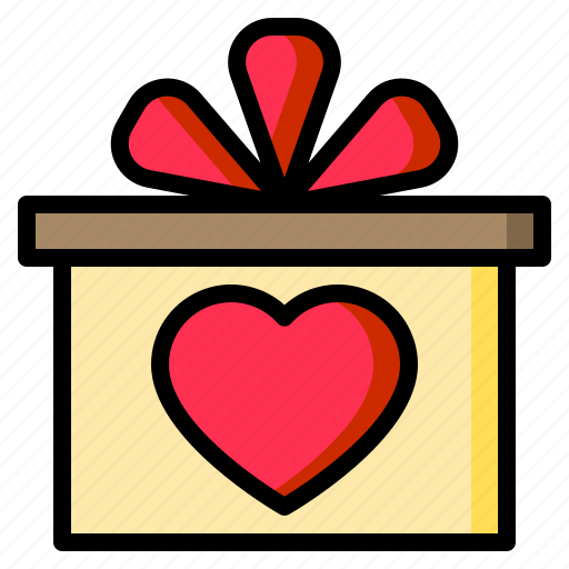 Gift, box, bow, heart, valentine icon - Download on Iconfinder
