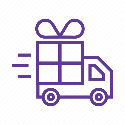 Delivery truck, gift, gift box, gift delivery, truck icon - Download on Iconfinder