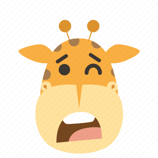 Africa, animal, emoticon, giraffe, head, zoo icon - Download on Iconfinder
