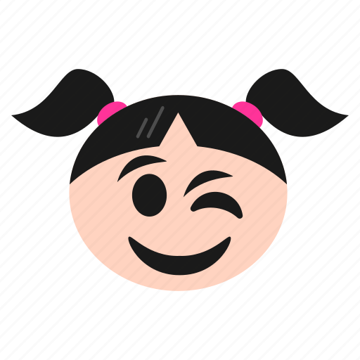 Emoji, emoticon, face, girl, happiness, smiley, smirking icon - Download on Iconfinder