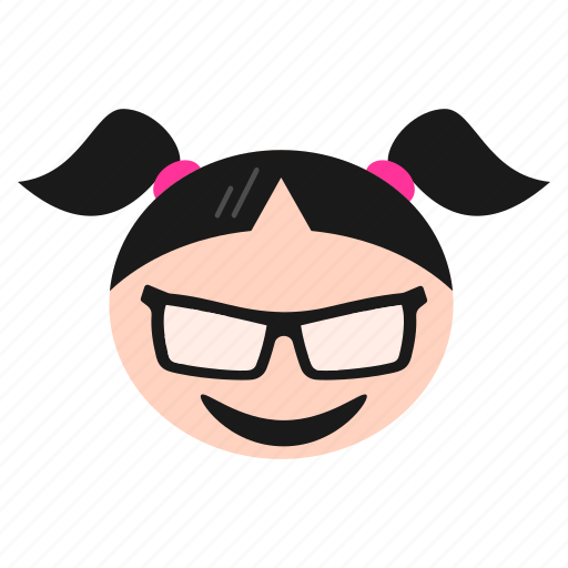 Cool, emoji, emoticon, face, girl, happy, women icon - Download on Iconfinder