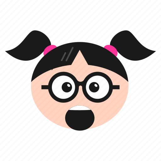 Emoji, emoticon, face, girl, mouth, open, shocked icon - Download on Iconfinder