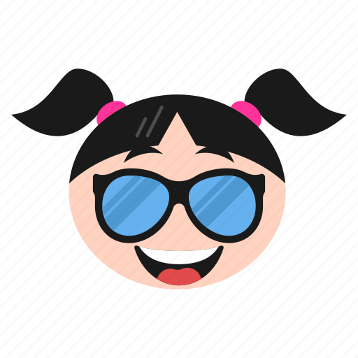 Emoji, emoticon, face, girl, naughty, sunglasses, women icon - Download on Iconfinder