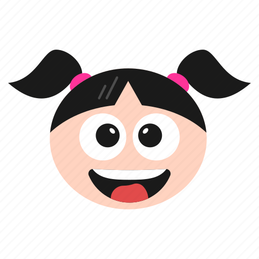 Emoji, emoticon, face, girl, grin, happy, women icon - Download on Iconfinder