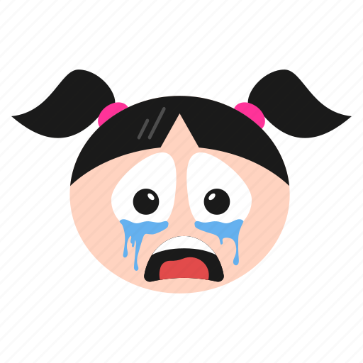 Crying, emoji, emoticon, face, girl, sad, weeping icon - Download on Iconfinder