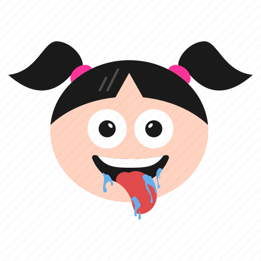Drooling, emoji, emoticon, face, girl, hungry, naughty icon - Download on Iconfinder