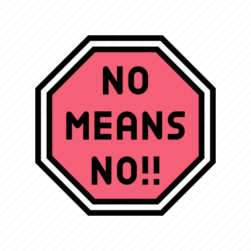 No, means, feminism, woman, girl, female icon - Download on Iconfinder