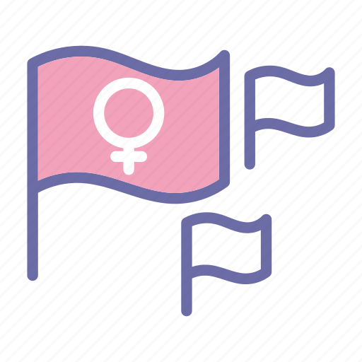 Girl, power, womenday, women, flag icon - Download on Iconfinder