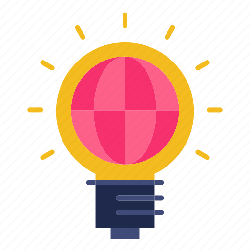Bulb, electricity, global business, ideas, international, light, worldwide icon - Download on Iconfinder