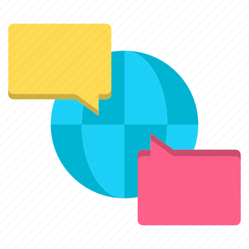 Communication, discussion, global, global business, message icon - Download on Iconfinder