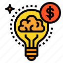 idea, business, creative, money, lightbulb