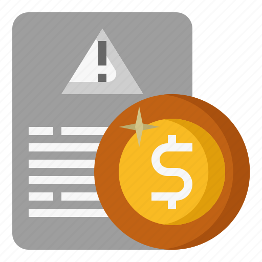 Bank, notice, warning, banking, debt, collection icon - Download on Iconfinder