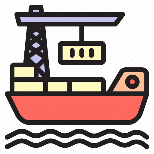 Harbor, cargo, ship, logistic, shipping, crane icon - Download on Iconfinder
