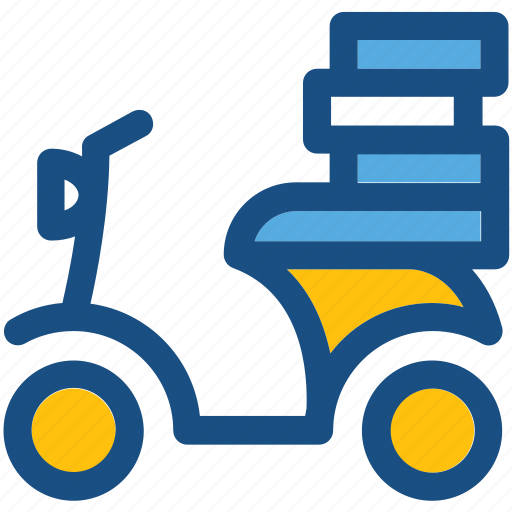 Cargo bike, courier service, delivery bike, scooter, transport icon - Download on Iconfinder