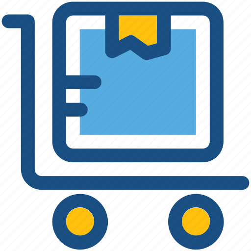 Hand trolley, hand truck, luggage trolley, parcel, platform truck icon - Download on Iconfinder