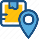 location pointer, map pin, parcel location, parcel tracking