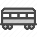 carriage, passenger, railroad, railway, train, transport