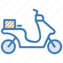 cargo bike, courier service, delivery bike, scooter, transport