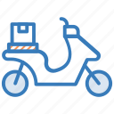 cargo bike, courier service, delivery bike, scooter, transport