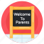 parents day, parents day easel, parents day board, welcome to parents, chalkboard 