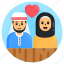 couple love, arab couple, spouse, partners, lovers 