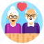 old people, old age lovers, elderly lovers, grandparents love, couple 