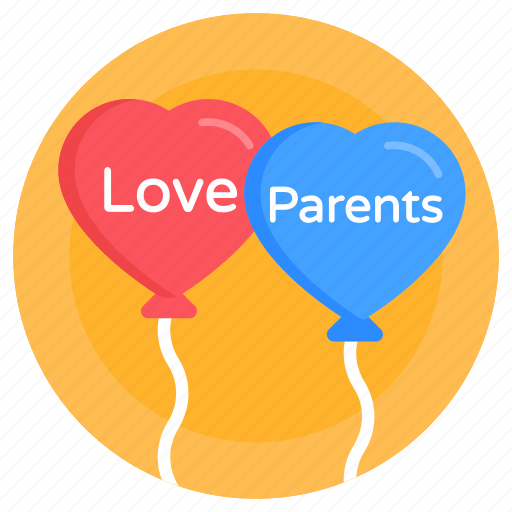 Heart balloons, parents day balloons, balloons, love balloons, balloonsheart balloons icon - Download on Iconfinder