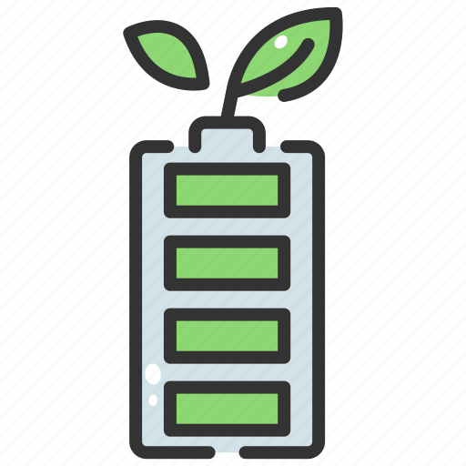 Battery, ecology, energy, environment, green, plant, power icon - Download on Iconfinder