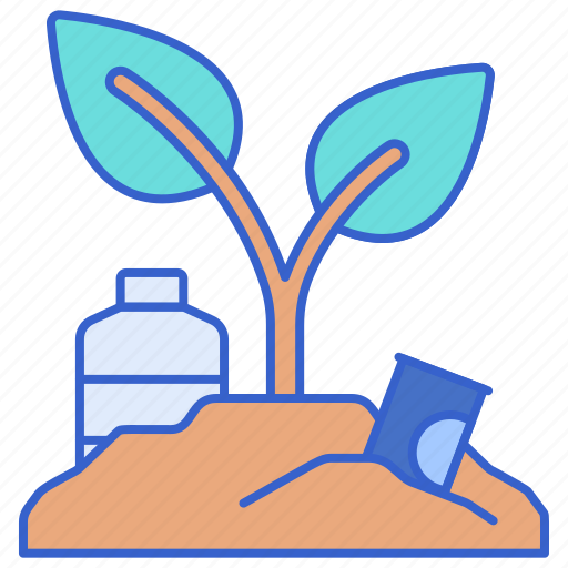Land, pollution, rubbish, waste, pollutant, pollute, plastics icon - Download on Iconfinder